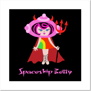 Spaceship Betty is a Devil Posters and Art